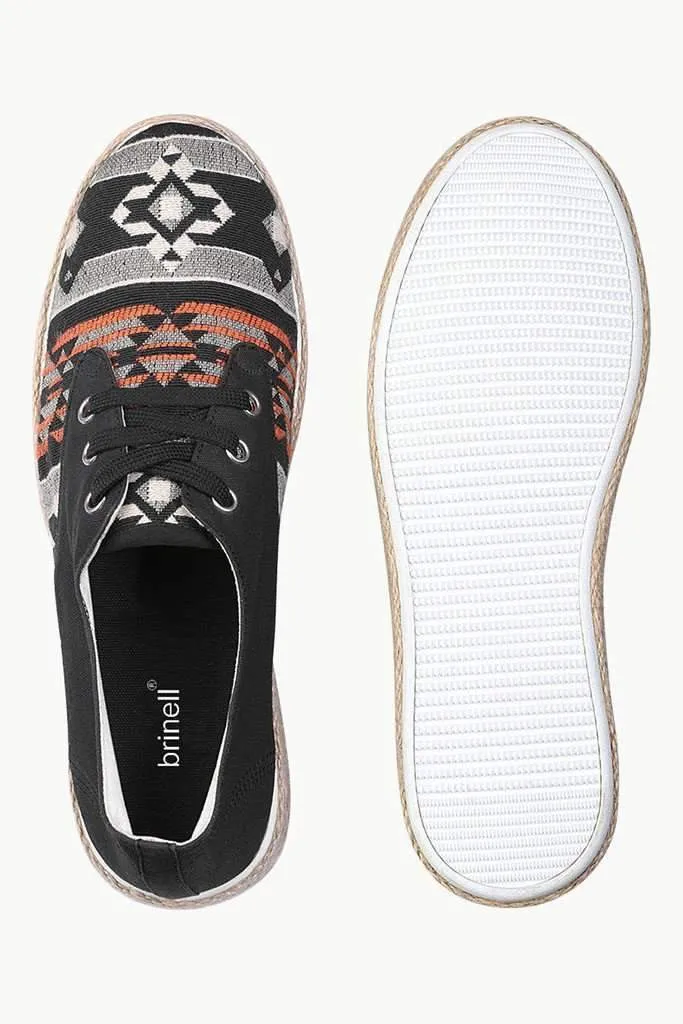 Lace Up Aztec Print Espadrilles