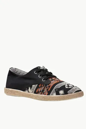 Lace Up Aztec Print Espadrilles