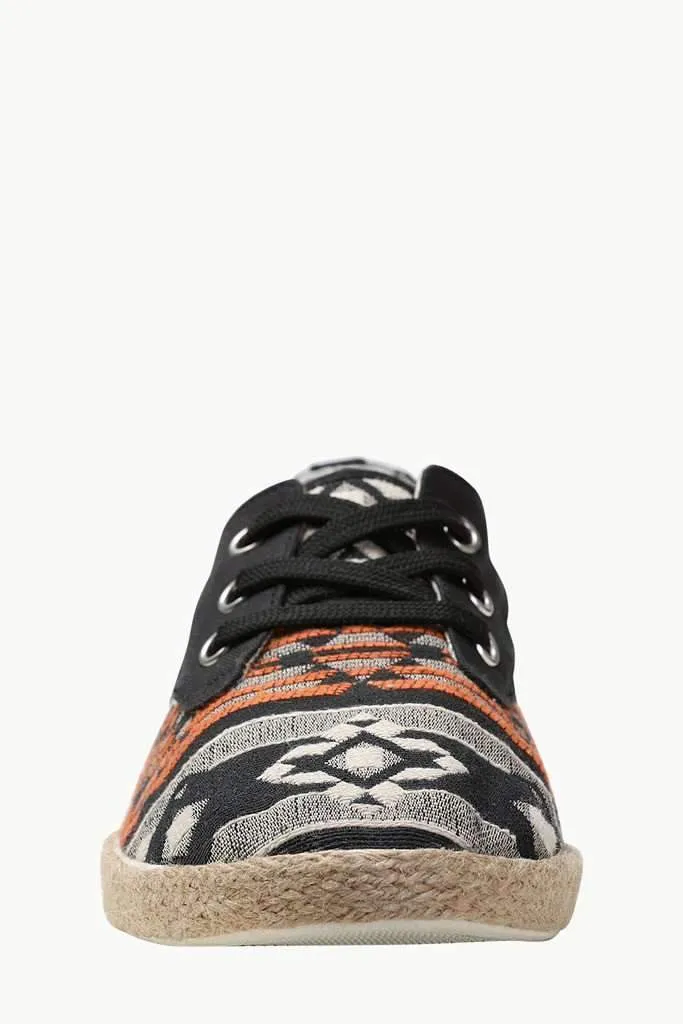 Lace Up Aztec Print Espadrilles