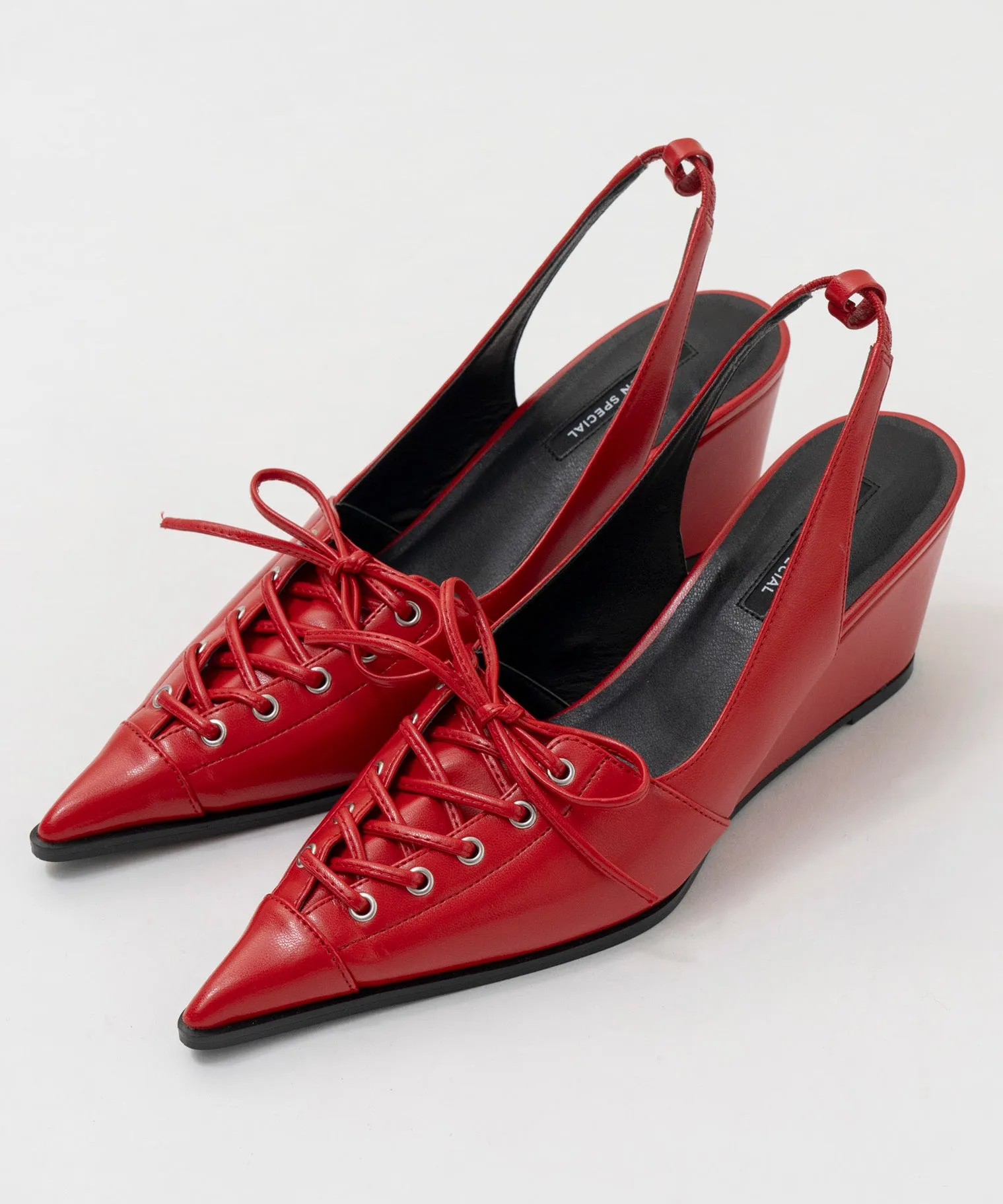 Lace Up Pointed Pumps