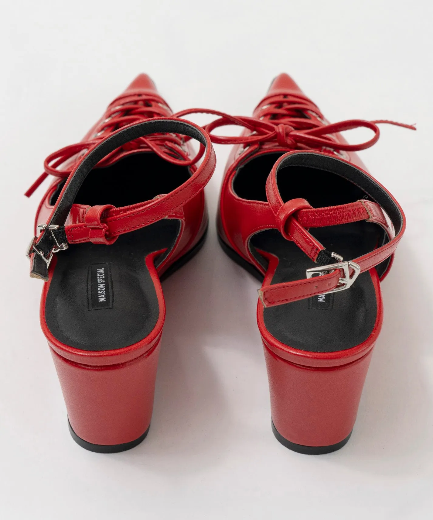 Lace Up Pointed Pumps