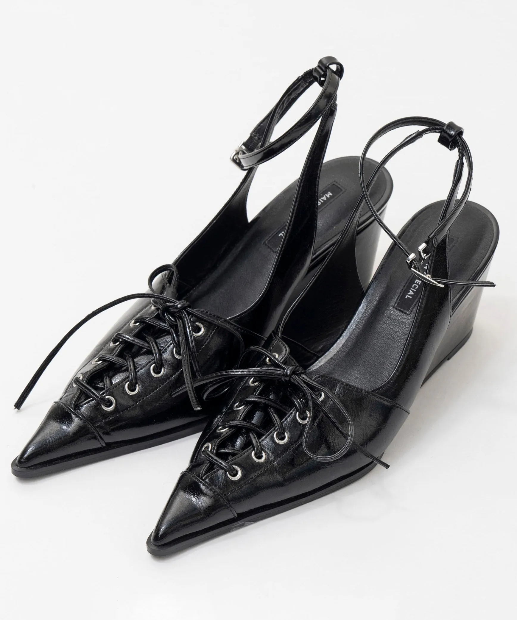 Lace Up Pointed Pumps