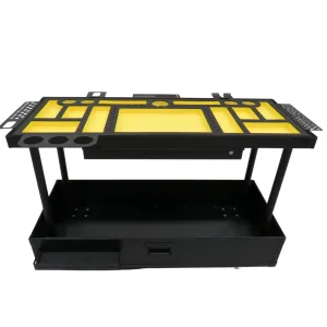 Large Black TDN Tool Cart | Series 2 | Fixed Leg | Ultimate Bracket Bundle