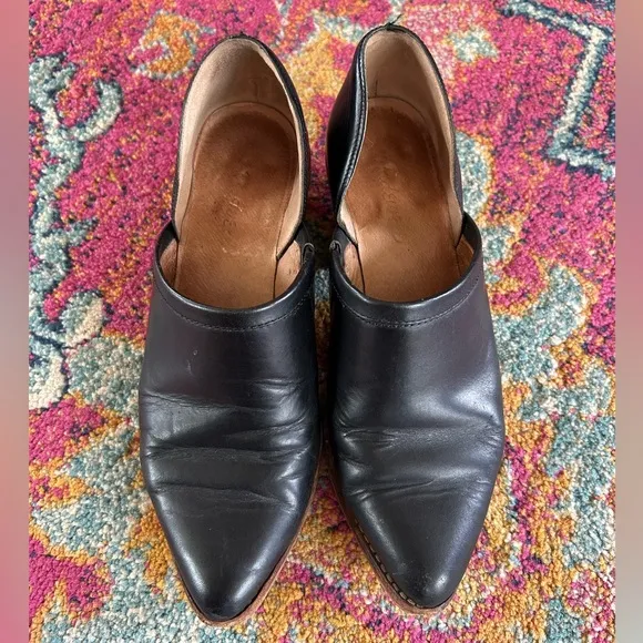 Madewell | Women’s black The Brady Lowcut Bootie, slight stacked heel, size 6.5