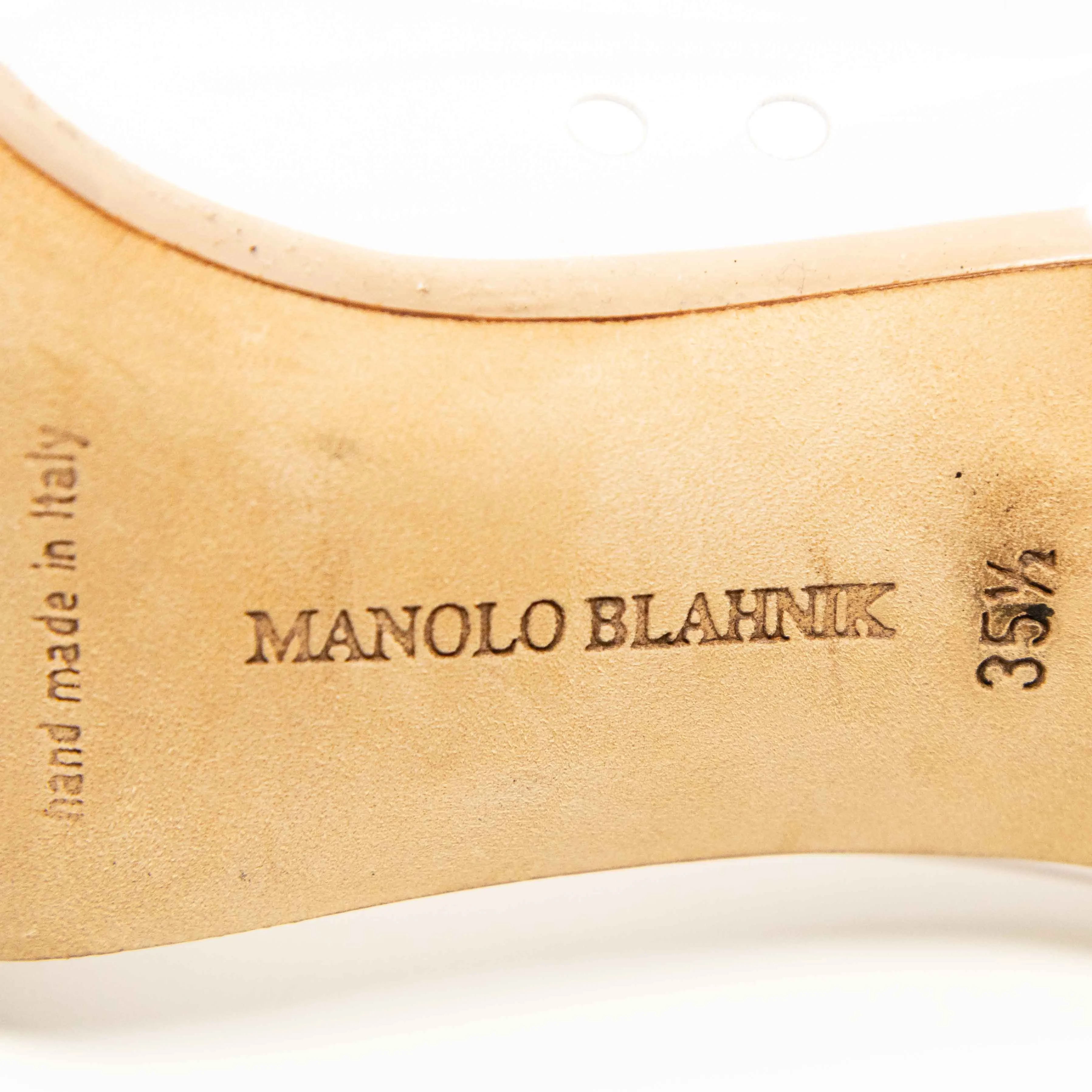 Manolo Blahnik Beige Pacha Pumps 35.5