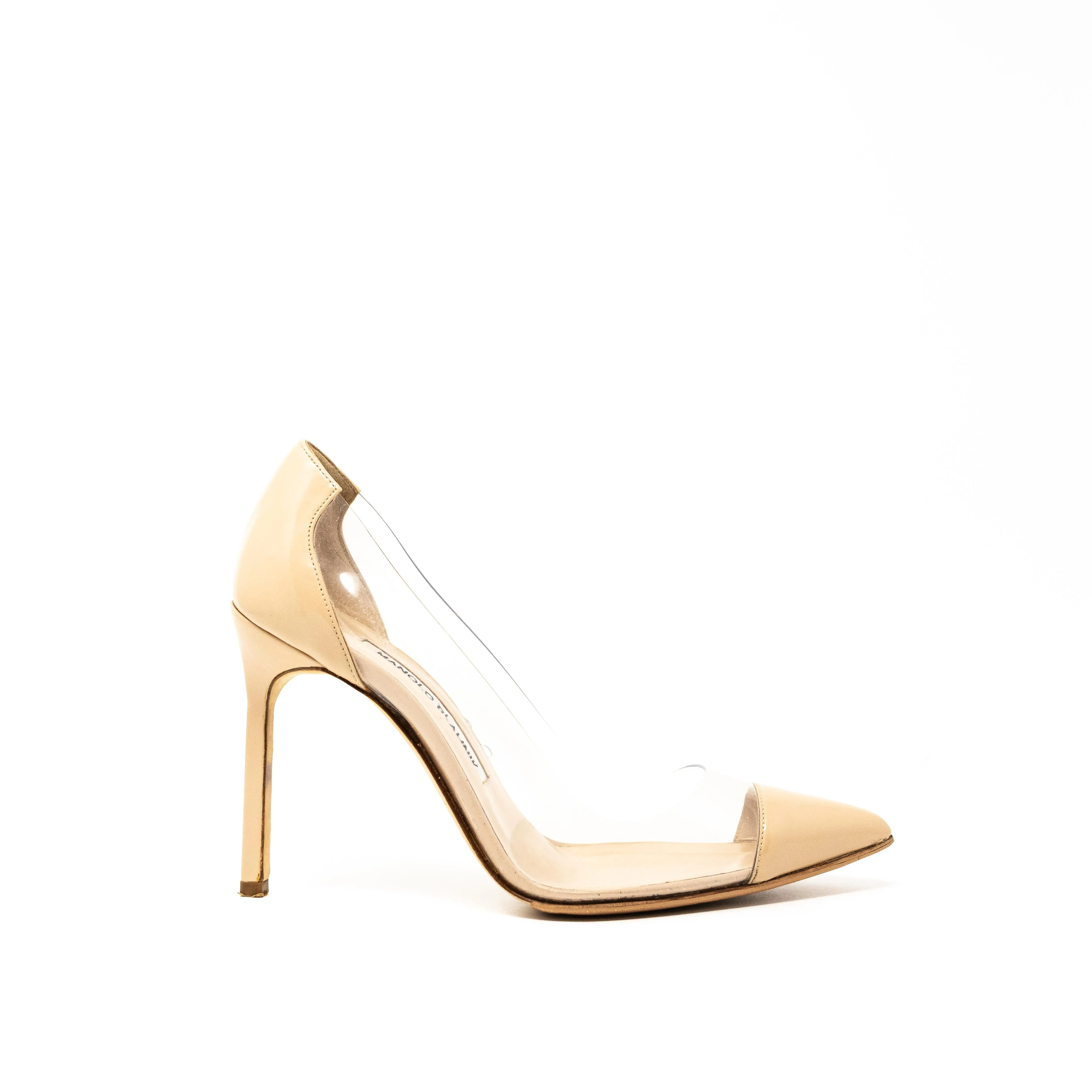 Manolo Blahnik Beige Pacha Pumps 35.5