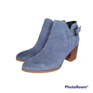 MARC FISHER Vandy Blue Suede Ankle Boots