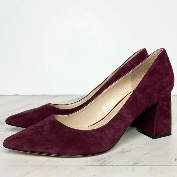 Marc Fisher Zala Burgundy Wine Suede Pump 6 1/2 M