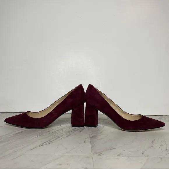 Marc Fisher Zala Burgundy Wine Suede Pump 6 1/2 M
