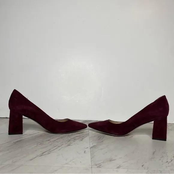Marc Fisher Zala Burgundy Wine Suede Pump 6 1/2 M