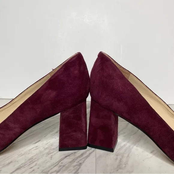 Marc Fisher Zala Burgundy Wine Suede Pump 6 1/2 M