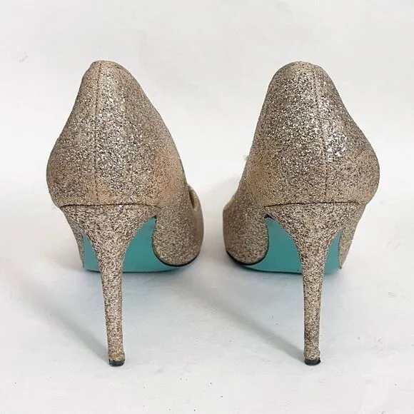 Marc Defang Gold Glitter Stiletto Heel Pumps Size 9.5