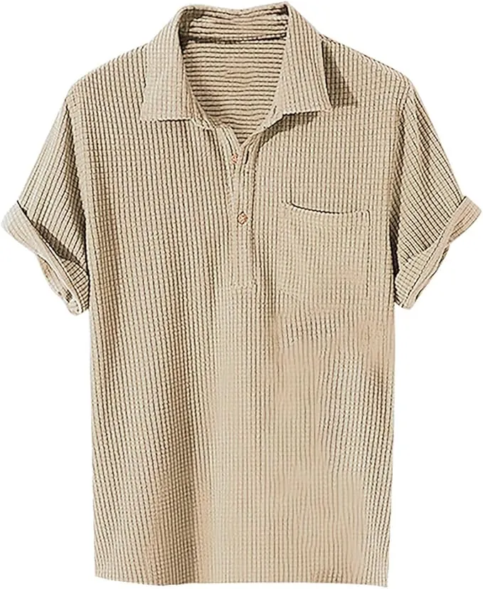 Marco – Men's Casual Loose Plaid  Shirt & Shorts Set