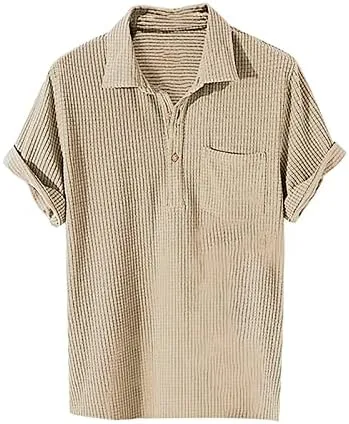 Marco – Men's Casual Loose Plaid  Shirt & Shorts Set