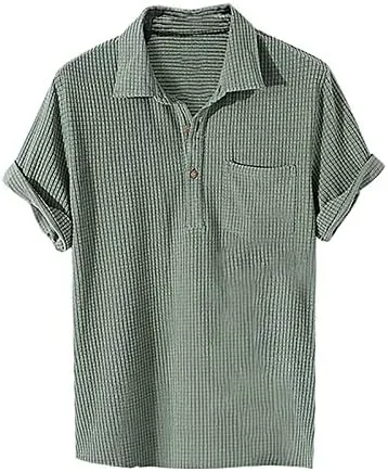 Marco – Men's Casual Loose Plaid  Shirt & Shorts Set