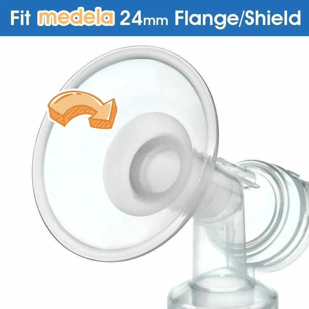 Maymom Flange Inserts for Medela, Spectra and BabyBuddha 24mm Shields (10-19mm) by Maymom