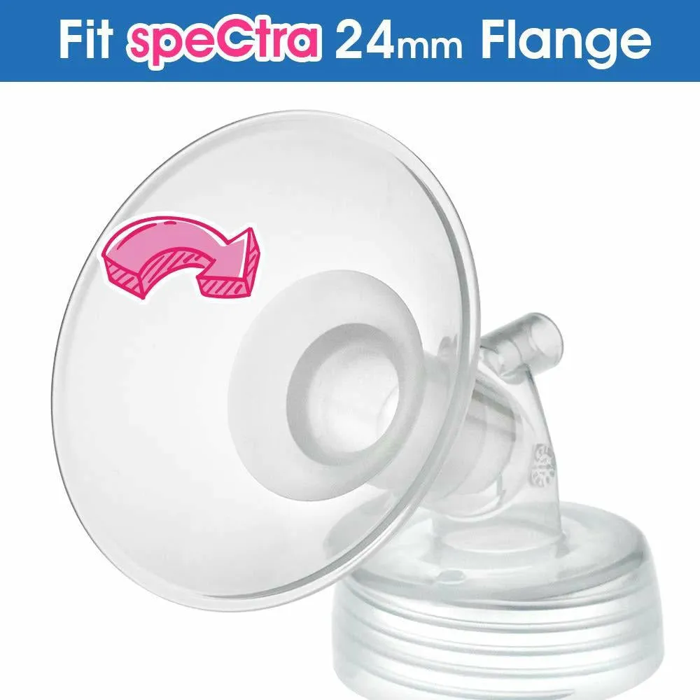 Maymom Flange Inserts for Medela, Spectra and BabyBuddha 24mm Shields (10-19mm) by Maymom