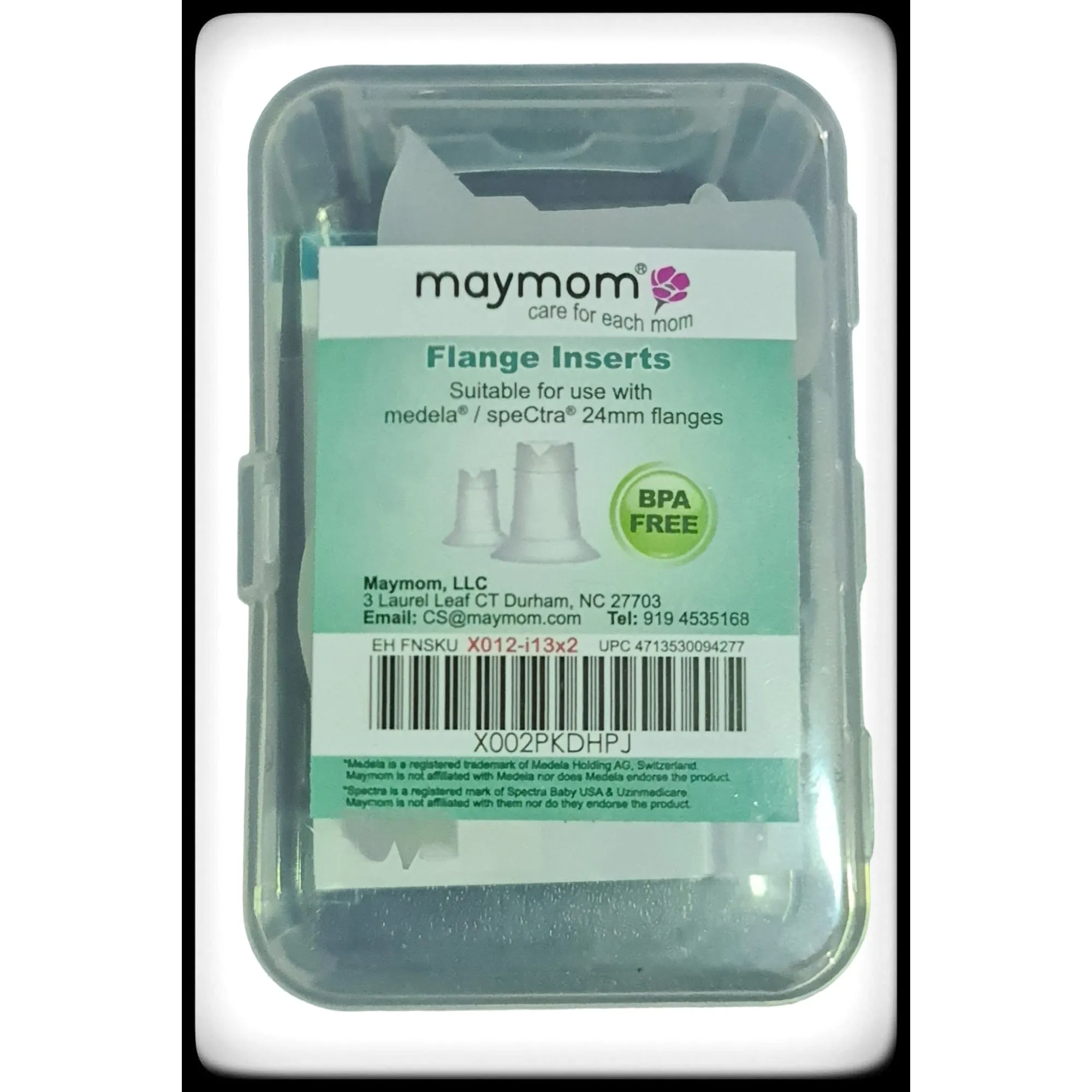 Maymom Flange Inserts for Medela, Spectra and BabyBuddha 24mm Shields (10-19mm) by Maymom
