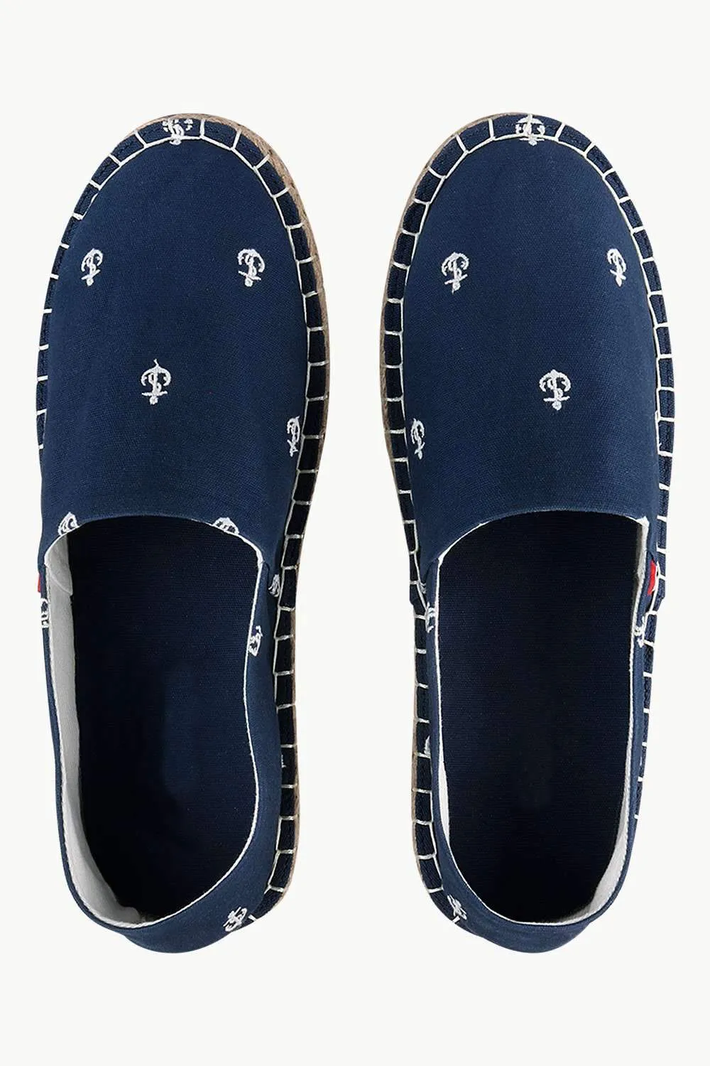 Mens Anchor Embroidered Espadrilles