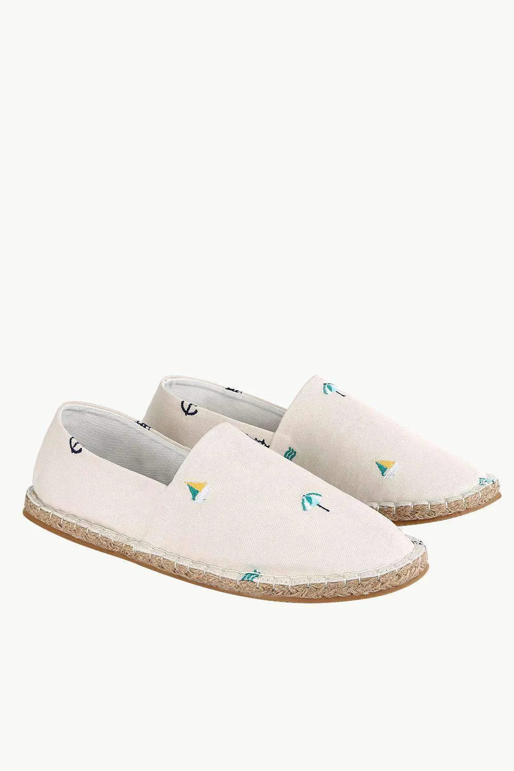 Mens Banana Embroidered Espadrilles