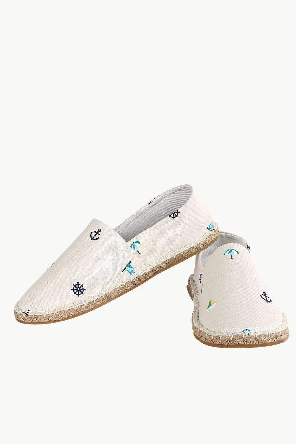 Mens Banana Embroidered Espadrilles