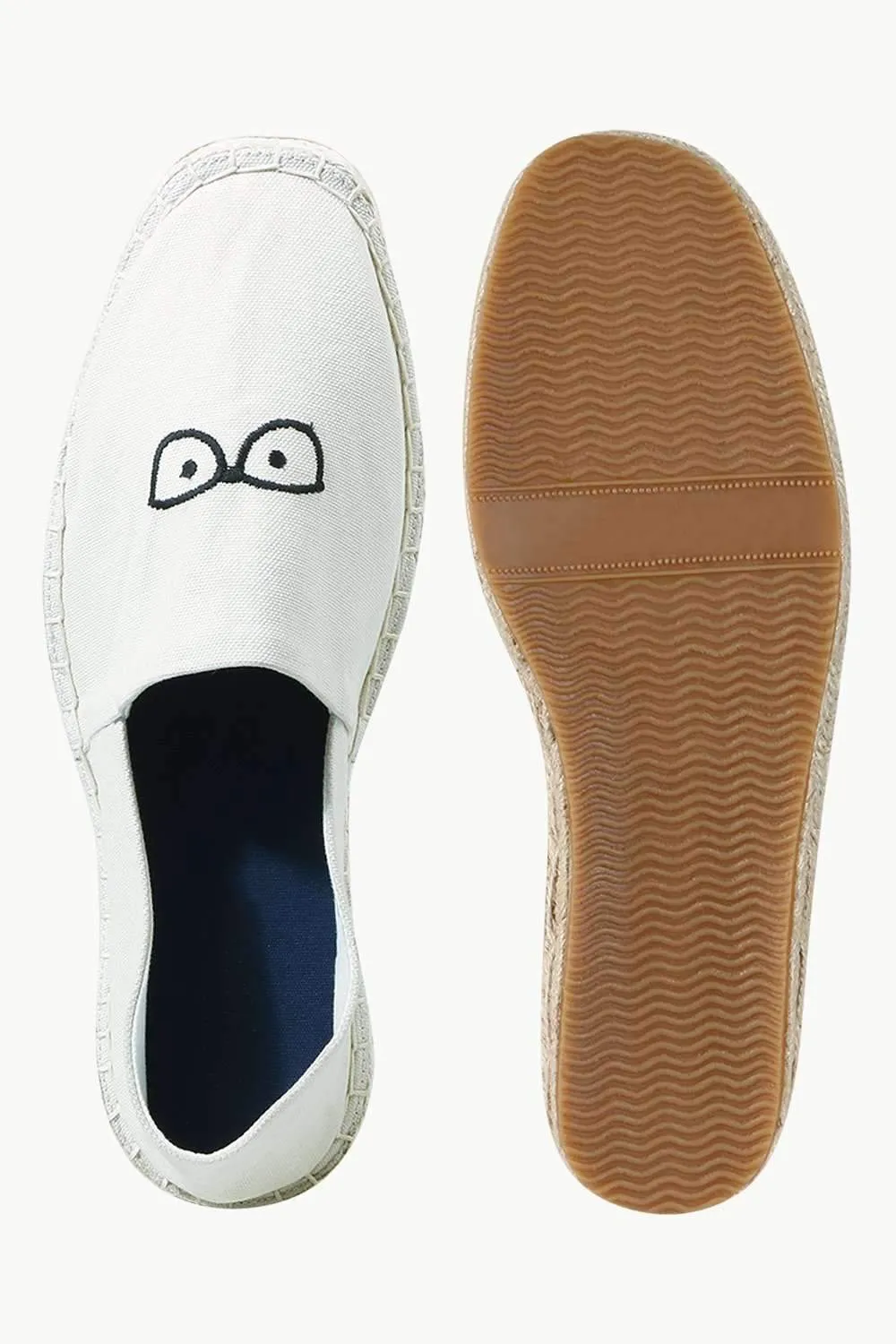 Men's Beige Eyeglasses Tag Espadrilles