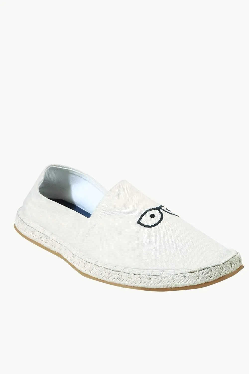 Men's Beige Eyeglasses Tag Espadrilles