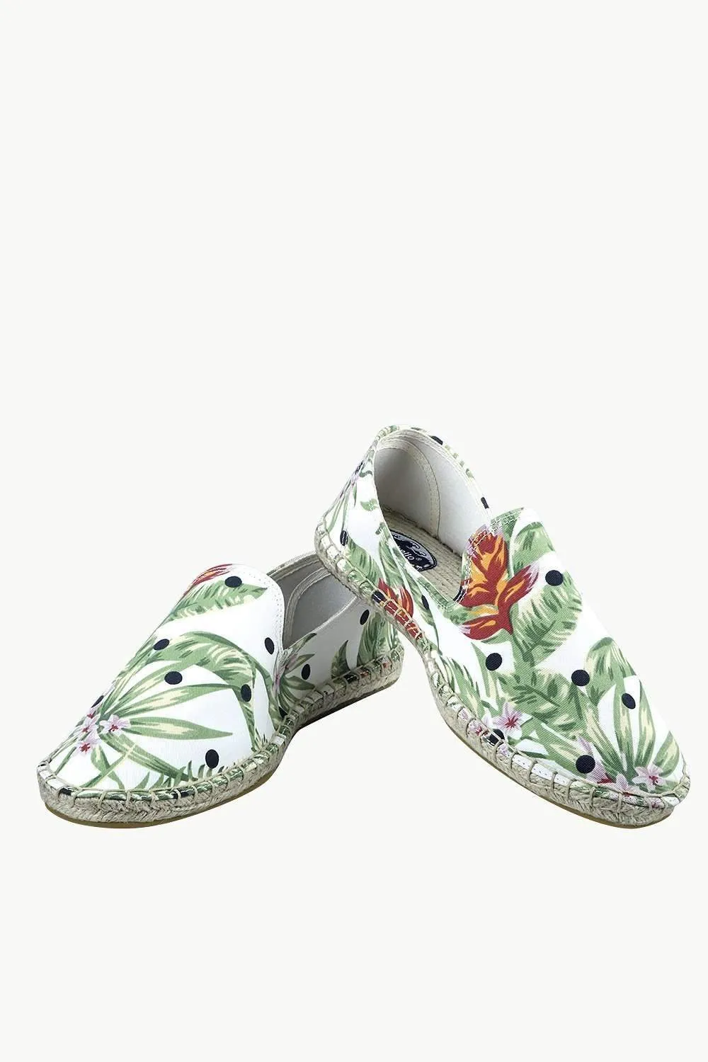 Men's Bold Leaf Print Jute Espadrilles