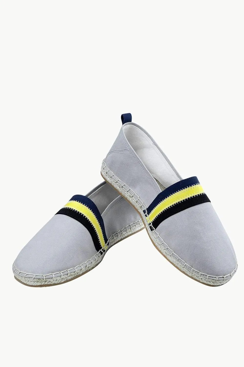 Men's Grey Cut N' Sew Canvas Espadrilles
