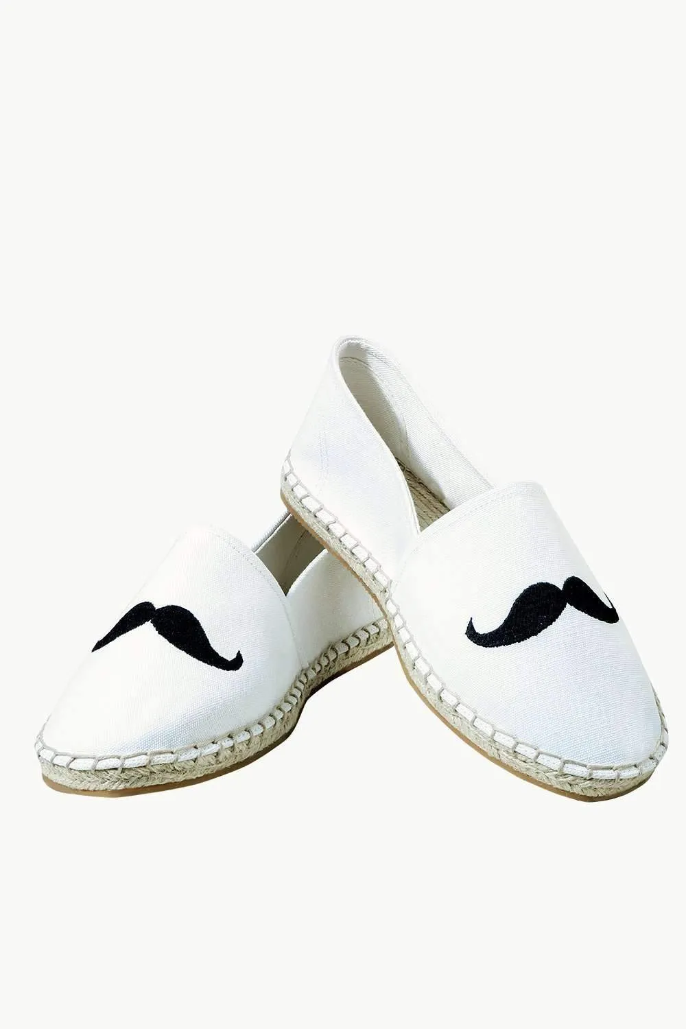 Men's Oatmeal Mustache Tag Espadrilles
