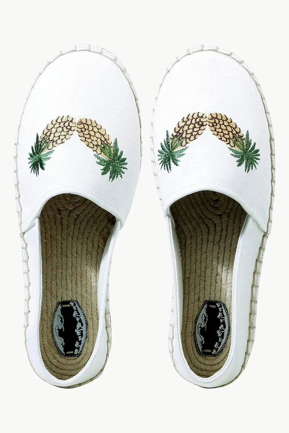 Men's Oatmeal Pineapple Tag Espadrilles