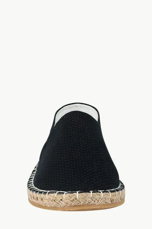 Men's Printed Black Canvas Espadrilles