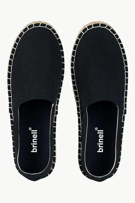 Men's Printed Black Canvas Espadrilles