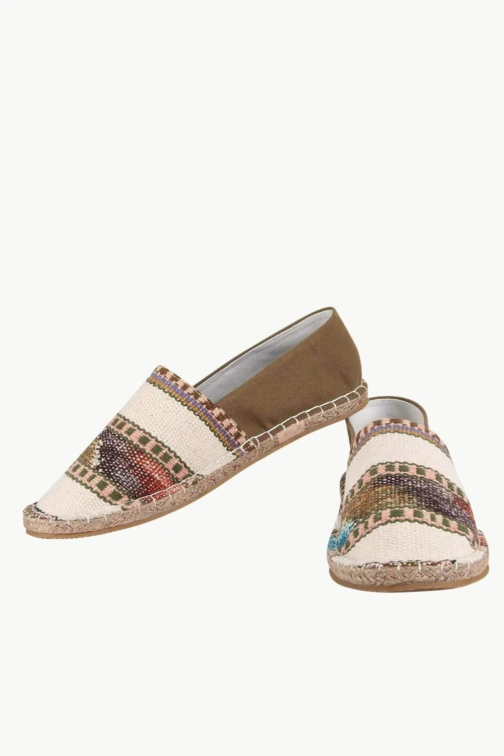 Mens Woven Ethnic Espadrilles