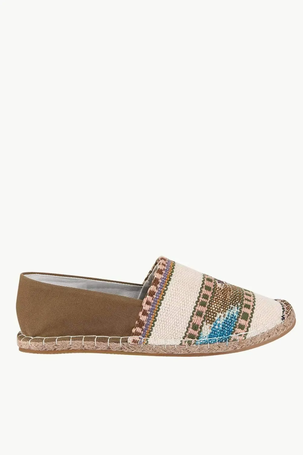 Mens Woven Ethnic Espadrilles