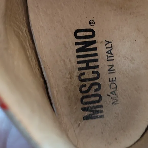 Moschino Ankle High Bootie Green Floral Size 24/6