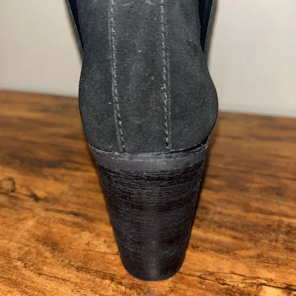NEW Dolce Vita SIRANO Ankle Boot Booties, Onyx Suede, Size 8.5