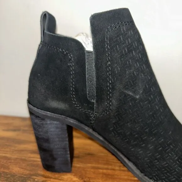 NEW Dolce Vita SIRANO Ankle Boot Booties, Onyx Suede, Size 8.5