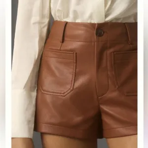 NWT Anthropologie Maeve Colette Faux Leather Shorts