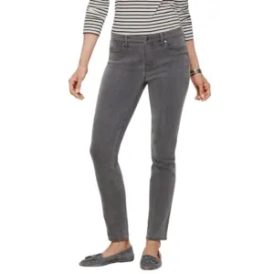 NWT Talbots Womens Plus Size 16W Gray Slim Ankle Five-Pocket Jeans NEW