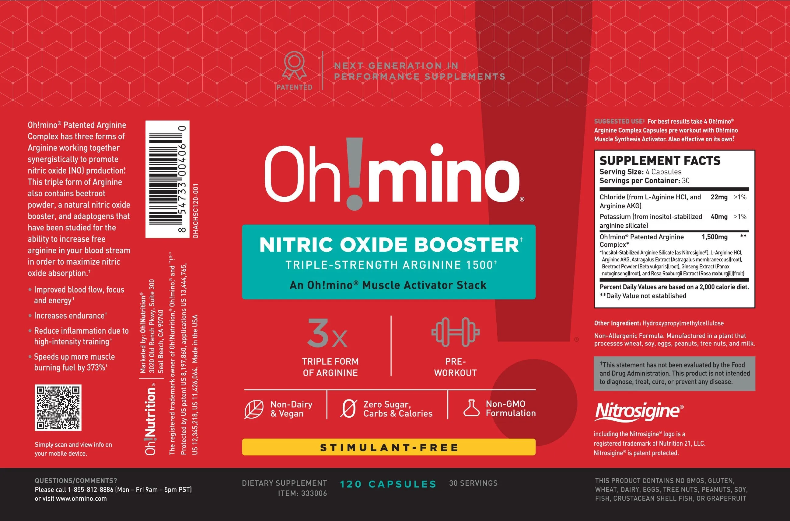 Oh!mino® Nitric Oxide Booster BFF Service