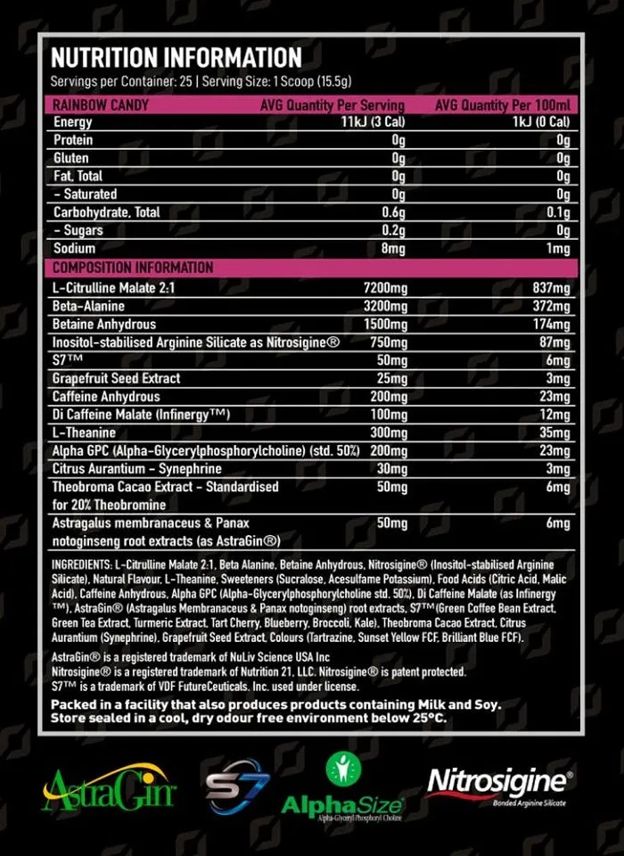 ONEST HYPERLOAD EXPLOSIVE PRE-WORKOUT
