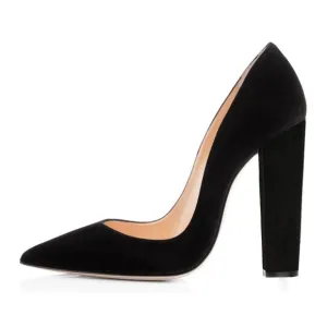 Only Maker Black Suede Pointed Toe Pumps – Size 13