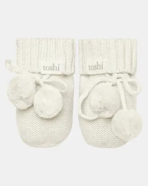 Organic Booties Marley - Pebble