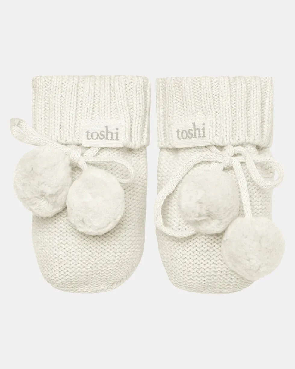 Organic Booties Marley - Pebble