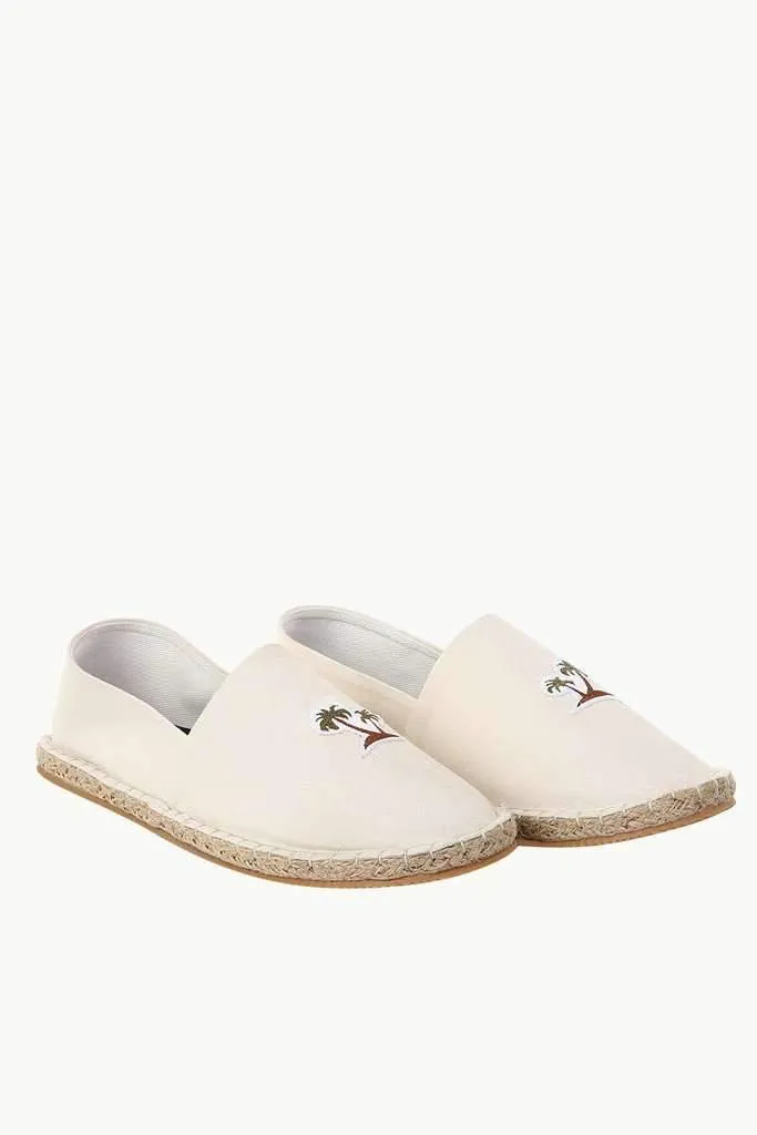 Palm Tree Embroidered Espadrilles