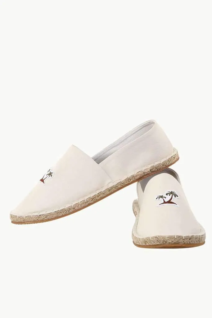 Palm Tree Embroidered Espadrilles