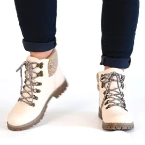 PATHFIELD Women's Lace Up Lug Sole Booties Winter Boots
