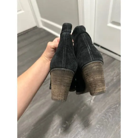 Paul Green Obermat Etch Leder Booties Black Size US 8.5