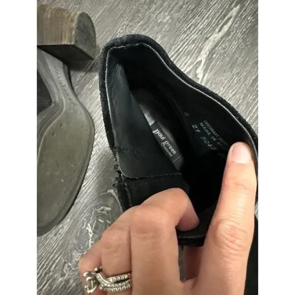 Paul Green Obermat Etch Leder Booties Black Size US 8.5